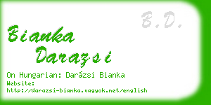 bianka darazsi business card