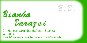 bianka darazsi business card